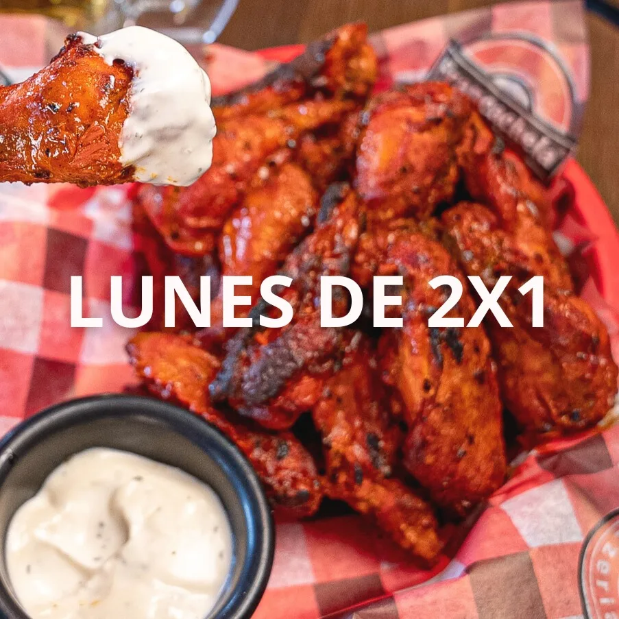 Alitas y Boneless 2x1